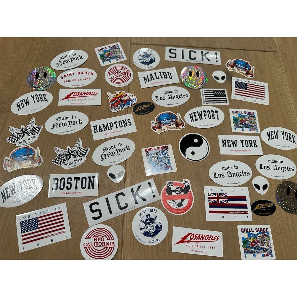 BUNDLE 47 set Brandy Melville Exclusive Art & Culture Vinyl Sticker funny cool